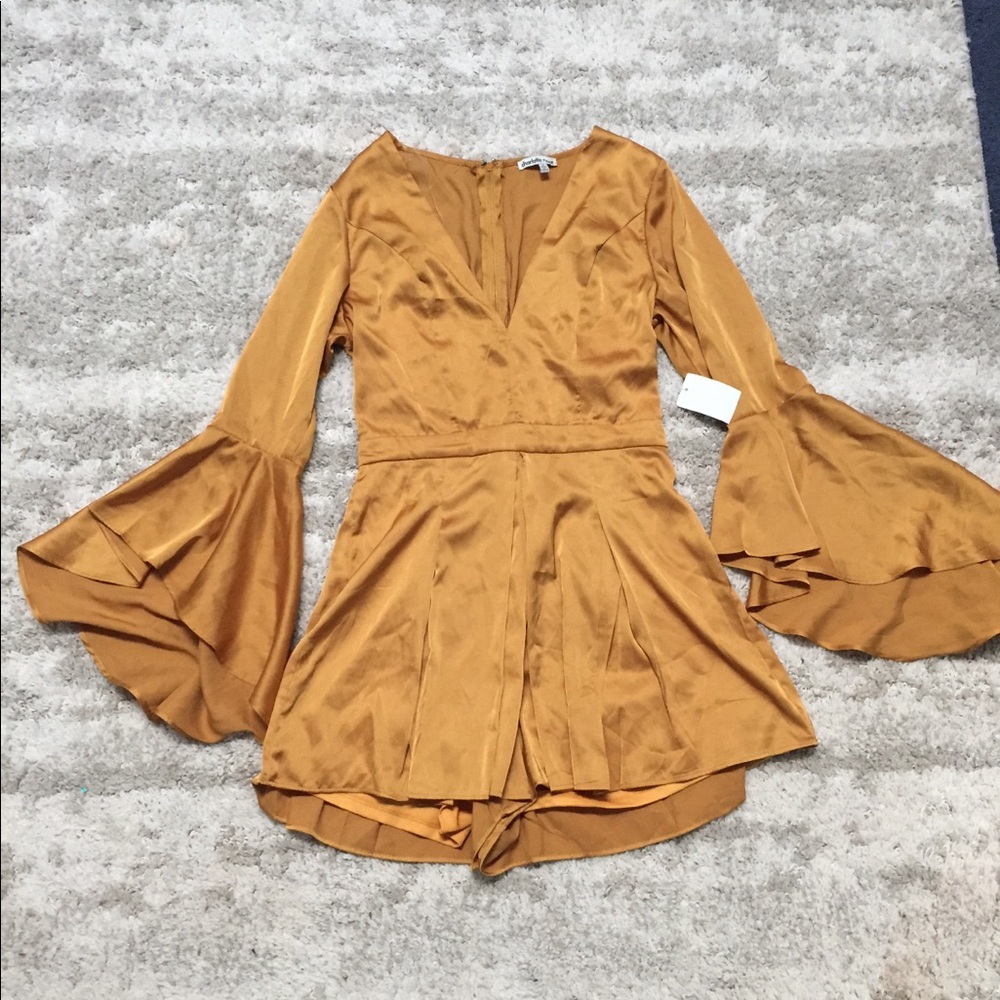 mustard colored romper